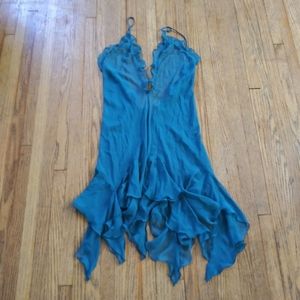 Victoria's Secret Silky Sheer Nightgown Teal